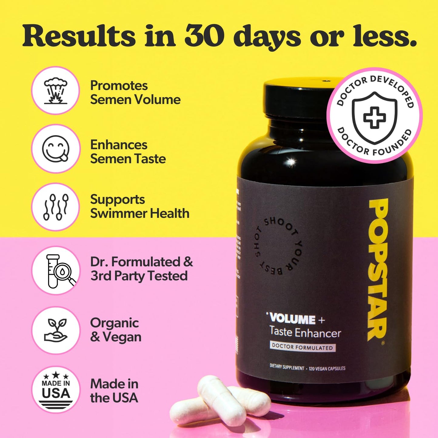 POPSTAR Volume Booster + Taste - 120 Capsules
