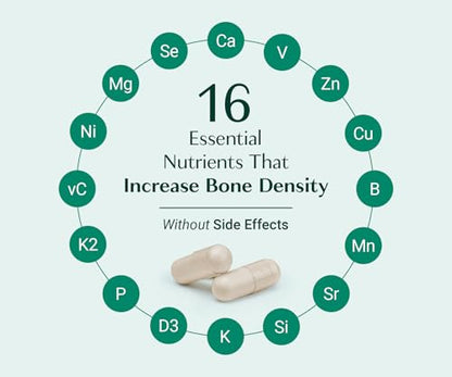 ALGAECAL Organic Red Algae Calcium Supplement for Bone Density, Vitamin K2 MK7 (100mg), Vitamin D3 (1600 IU), Magnesium (350mg) & Trace Minerals & Strength, Easy to Swallow, 120 Veggie Caps