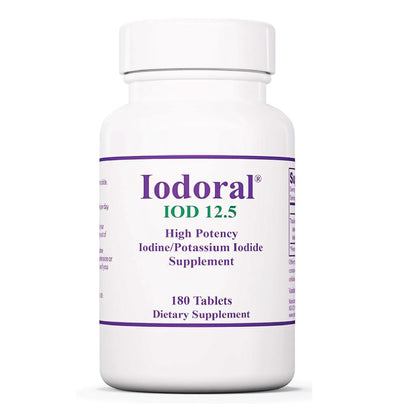 Optimox Iodoral 12.5 mg Supplement - Iodine Supplement, Thyroid Support for Women and Men, Lugol Solution Pills, Potassium Iodide Tablets, Daily Mineral Complex - 180 Count