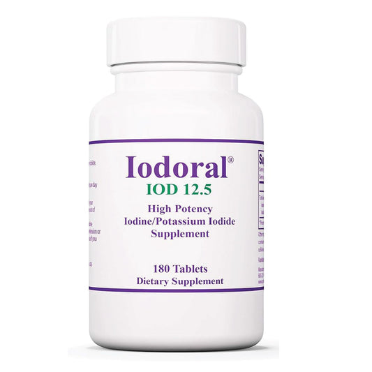 Optimox Iodoral 12.5 mg Supplement - Iodine Supplement, Thyroid Support for Women and Men, Lugol Solution Pills, Potassium Iodide Tablets, Daily Mineral Complex - 180 Count