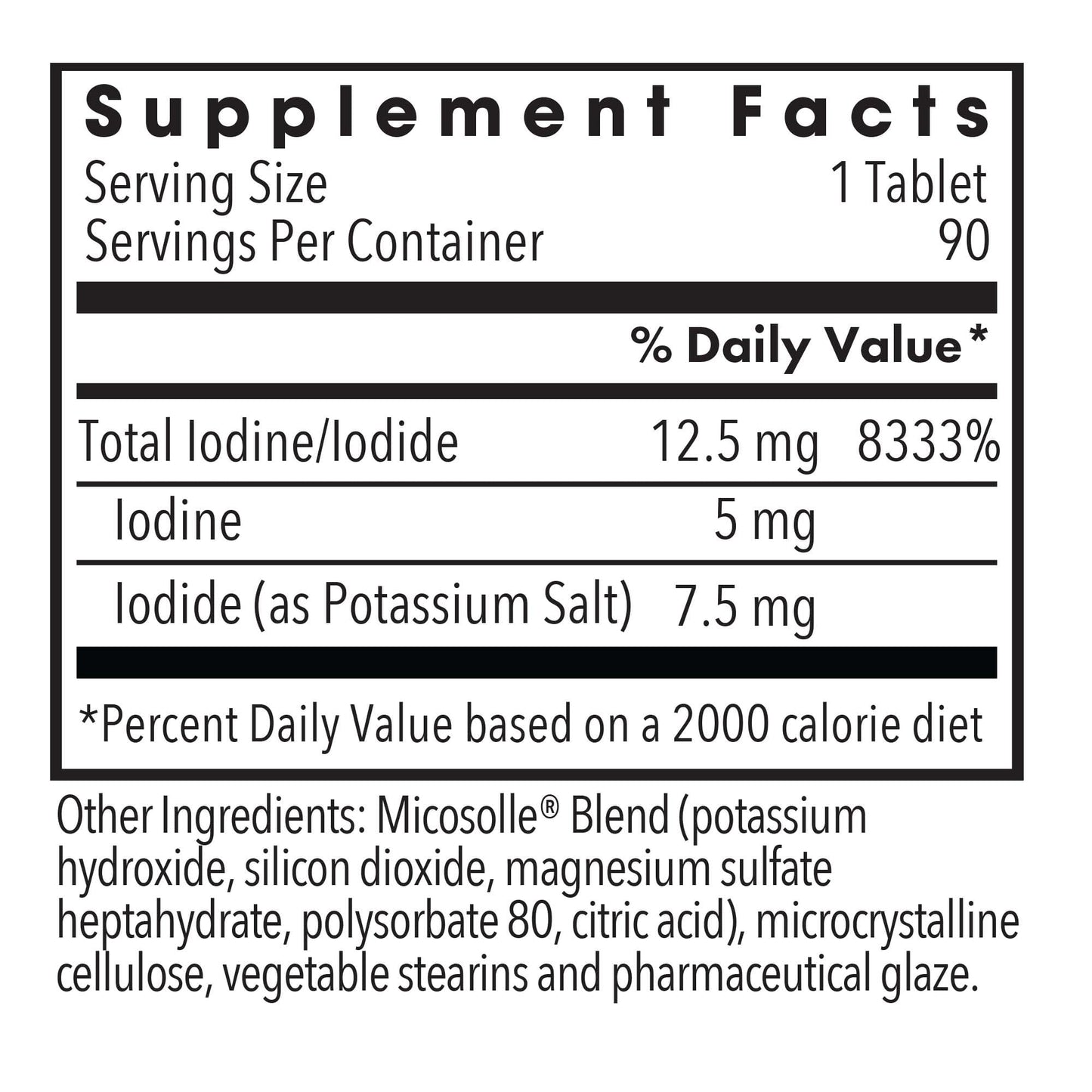 Optimox Iodoral 12.5 mg Supplement - Iodine Supplement, Thyroid Support for Women and Men, Lugol Solution Pills, Potassium Iodide Tablets, Daily Mineral Complex - 180 Count