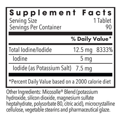 Optimox Iodoral 12.5 mg Supplement - Iodine Supplement, Thyroid Support for Women and Men, Lugol Solution Pills, Potassium Iodide Tablets, Daily Mineral Complex - 180 Count