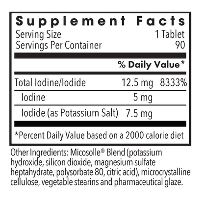 Optimox Iodoral 12.5 mg Supplement - Iodine Supplement, Thyroid Support for Women and Men, Lugol Solution Pills, Potassium Iodide Tablets, Daily Mineral Complex - 180 Count