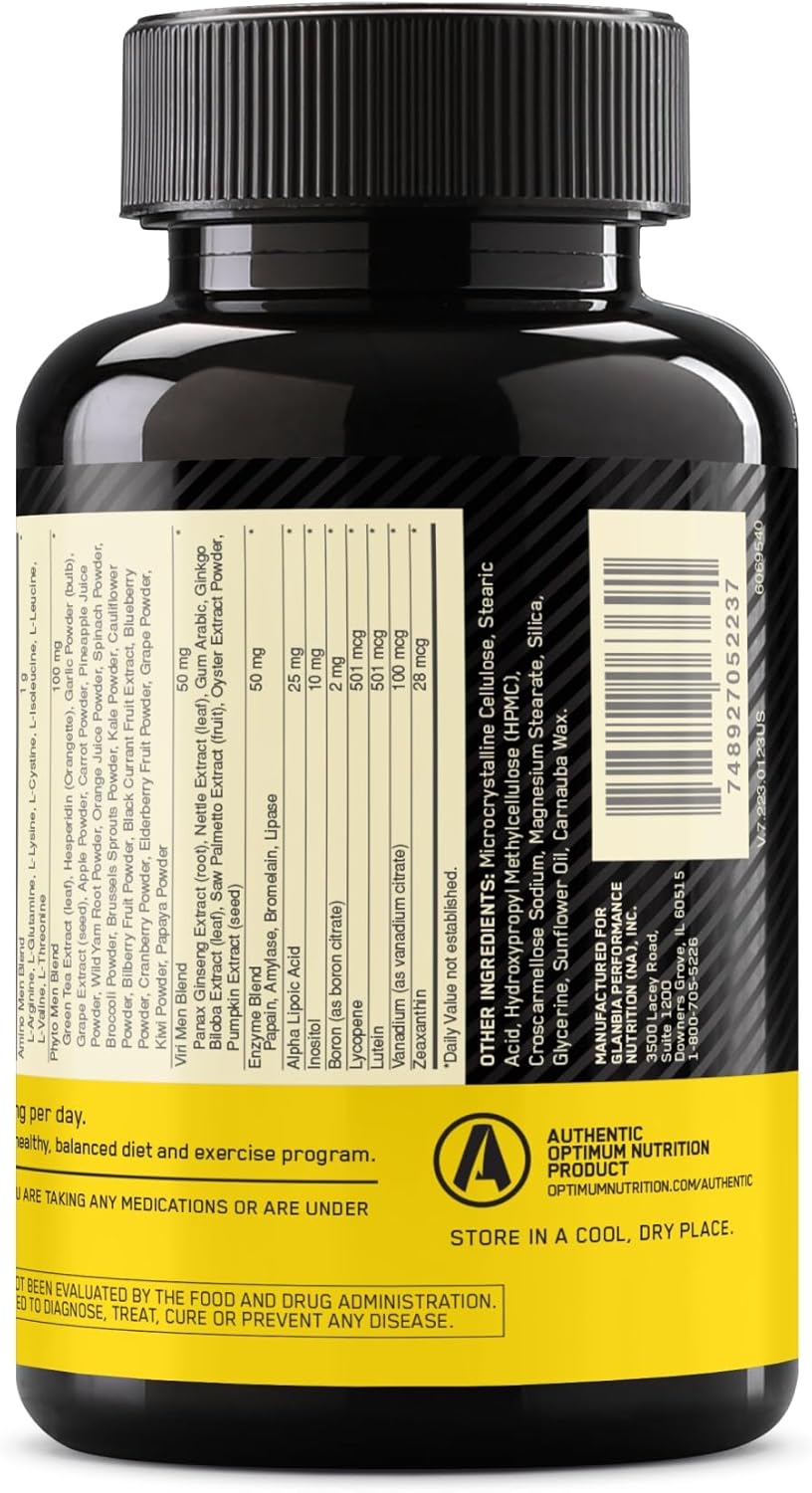Optimum Nutrition Opti-Men Multivitamin – 240 Tablets, Daily Nutritional Support for Active Men (New)