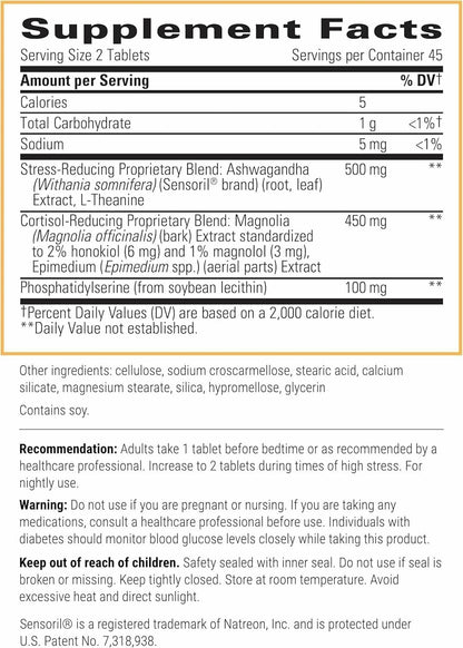 Integrative Therapeutics Cortisol Manager - Adrenal Health Support Supplement for Healthy Stress Response* - Vegan, Dairy-Free & Gluten-Free - 90 Capsules (45 Servings)