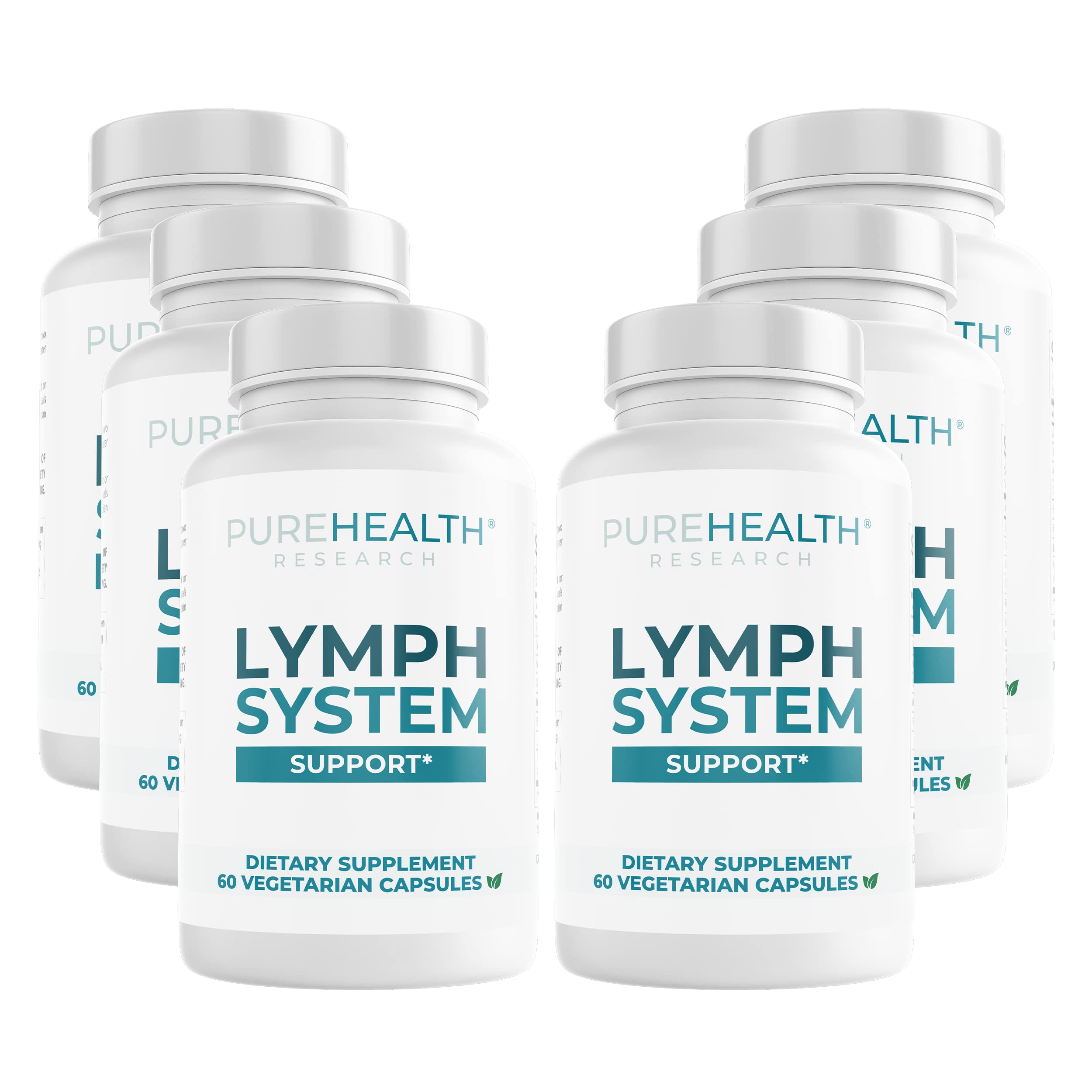 PUREHEALTH RESEARCH Lymph System Support – Lymphatic Drainage Supplement (60 Capsules)