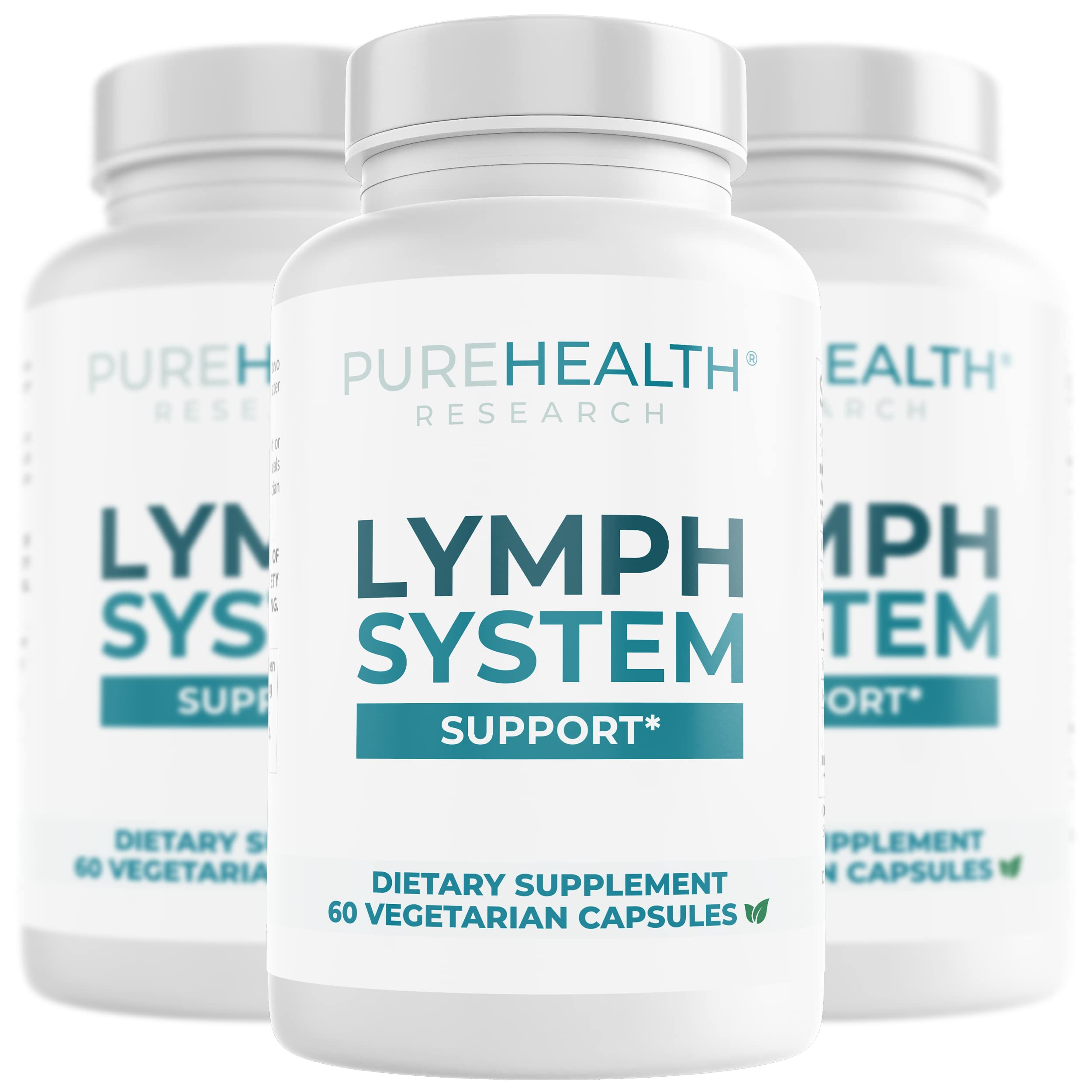 PUREHEALTH RESEARCH Lymph System Support – Lymphatic Drainage Supplement (60 Capsules)