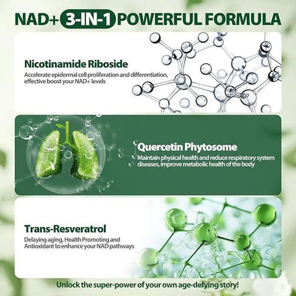 Reus Research Nicotinamide Riboside 900 mg- Pack of 2 Liposomal Nicotinamide Riboside w/Resveratrol & Quercetin - High Purity NAD Supplement for Anti-Aging, Energy, Focus - 80 Capsules - Jia Sales