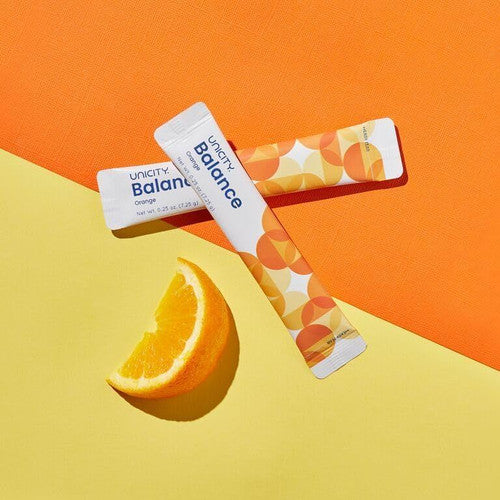 Unicity Balance Natural Orange—Stay Full Longer by slowing Carbohydrate Absorption (30 Packets)
